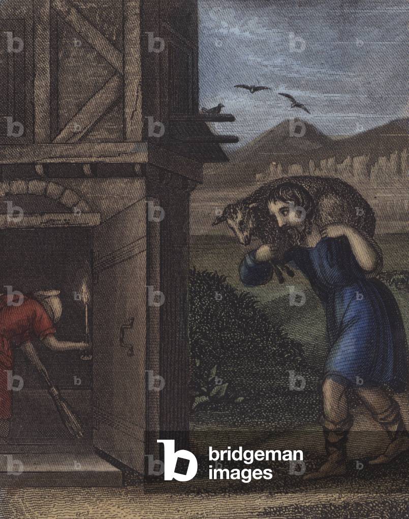 Illustration for Scripture History for the Improvement of Youth, c.1850 (coloured engraving)