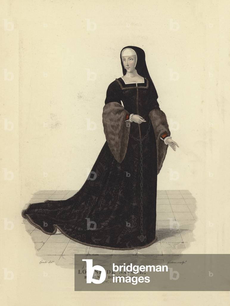Louise of Savoy, Regent of France (coloured engraving)