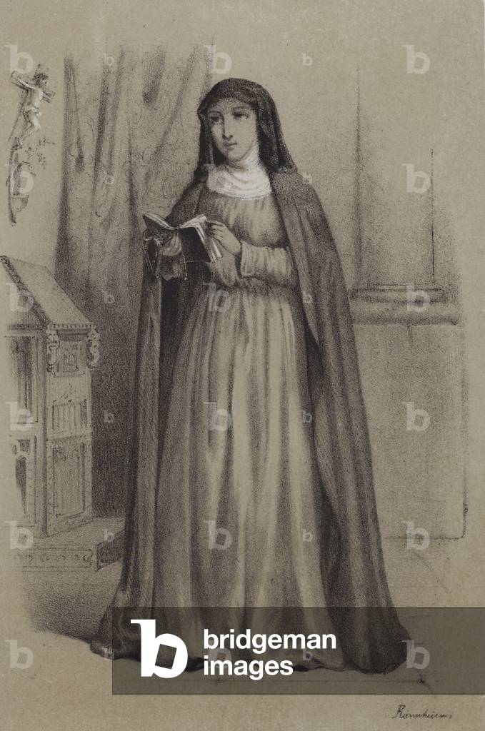 Sainte Catherine os Siena (engraving)