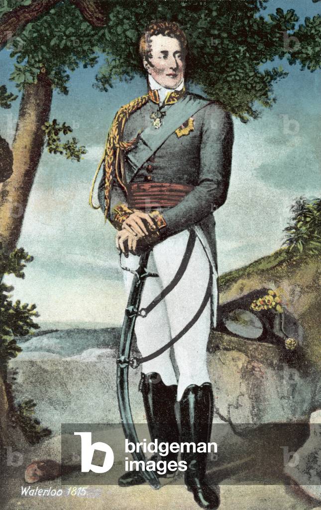 Waterloo 1815, Wellington (colour litho)