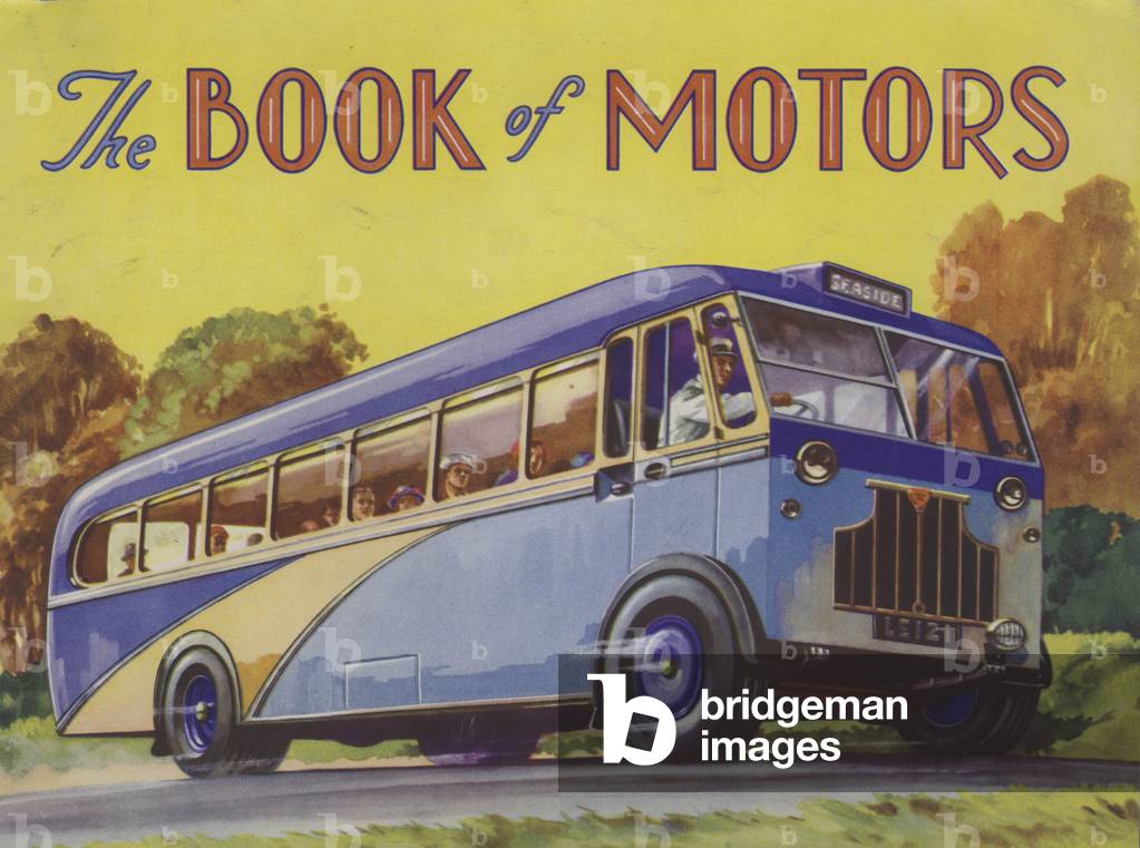 Seaside bus (colour litho)