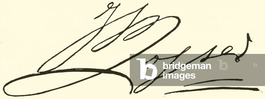 Johann Bernhard Logier, 1777-1846, signature (engraving)