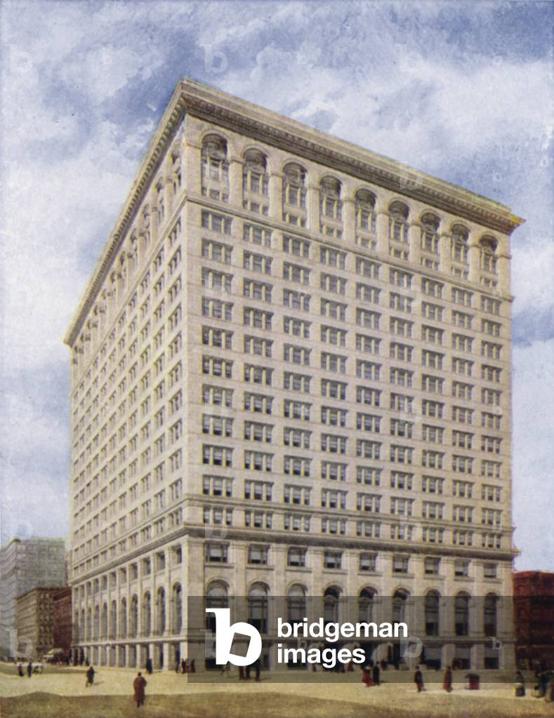 First National Bank Building, Dearborn and Monroe Streets (colour photo)
