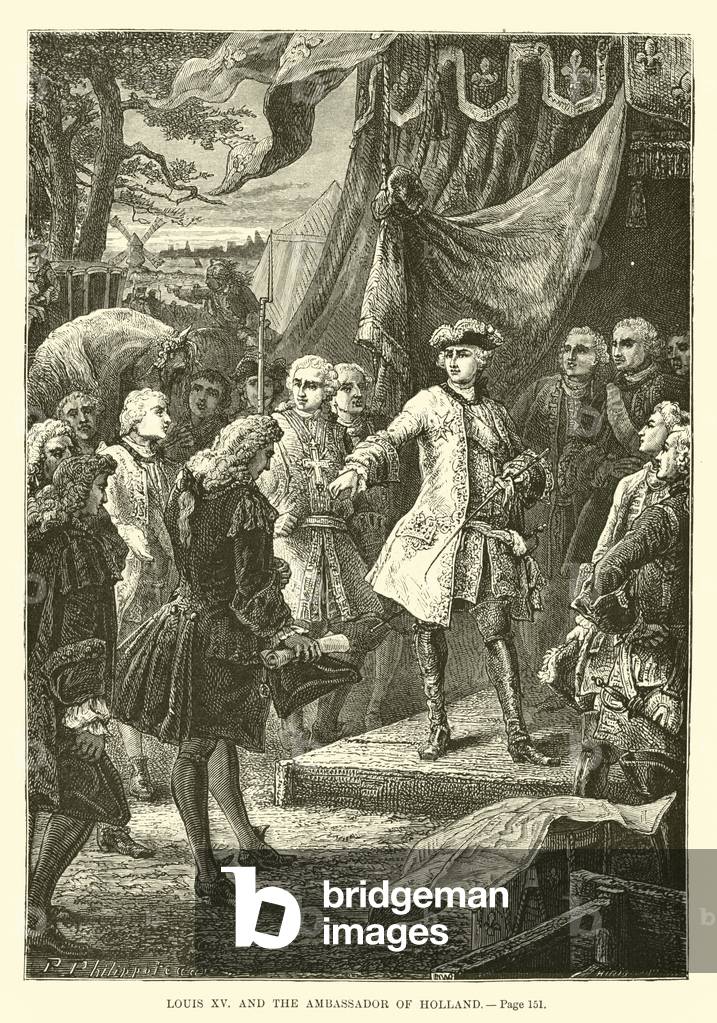 Louis XV and the Ambassador of Holland (engraving)
