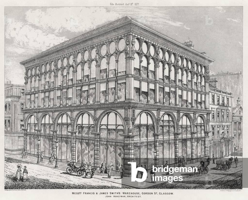 Messrs Francis and James Smith's Warehouse, Gordon Street, Glasgow (engraving)