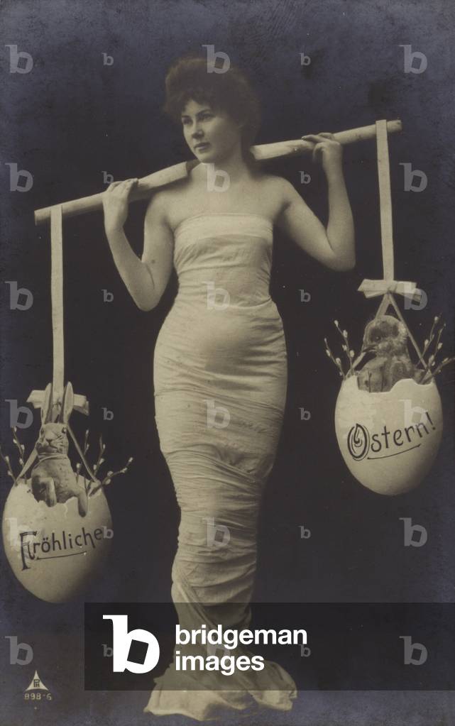 Easter greetings card (b/w photo)