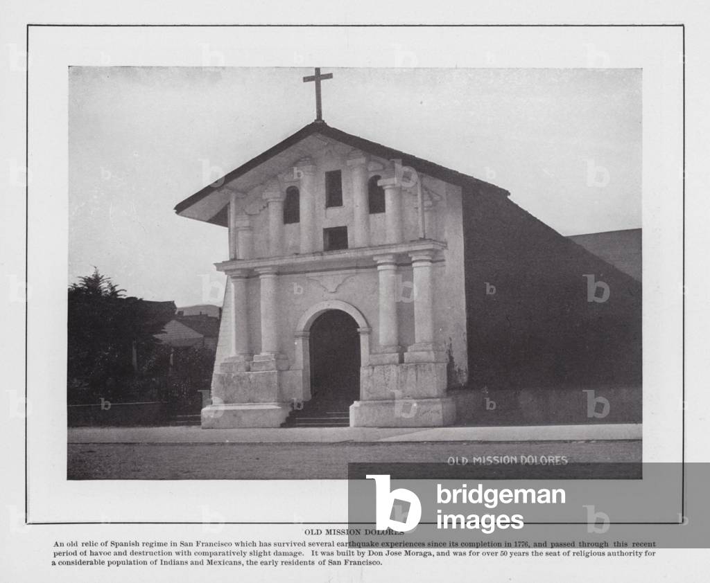 San Francisco: Old Mission Dolores (b/w photo)