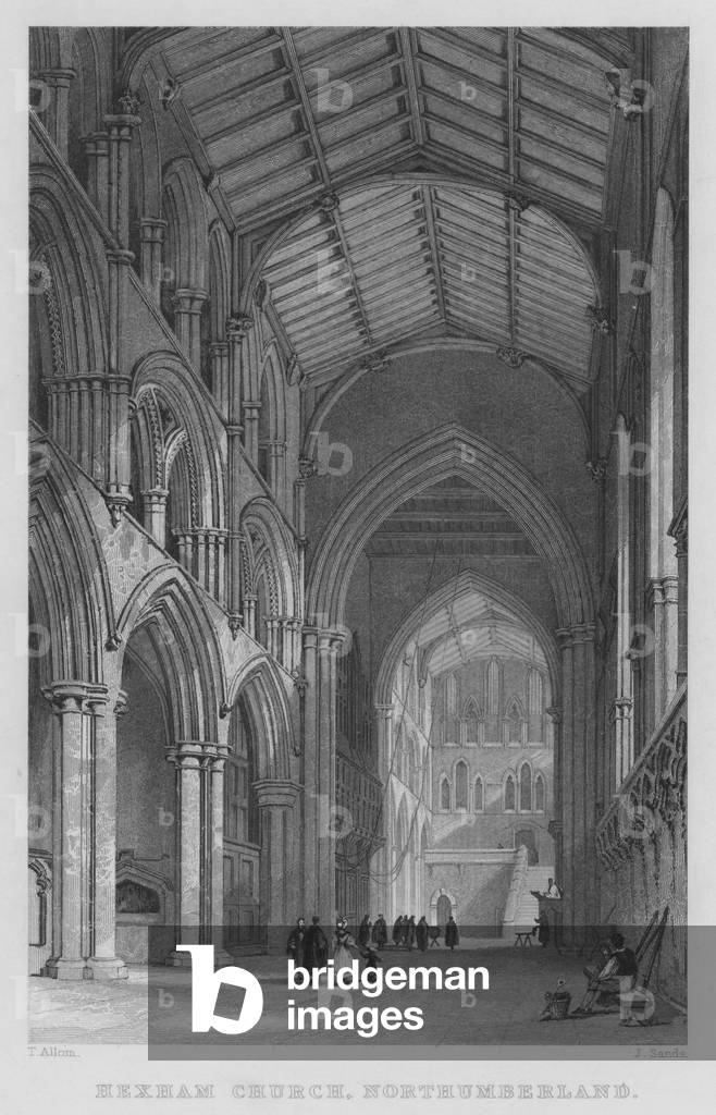 Hexham Church, Northumberland (engraving)