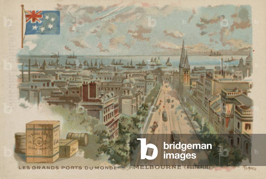 Melbourne, Australia (chromolitho)