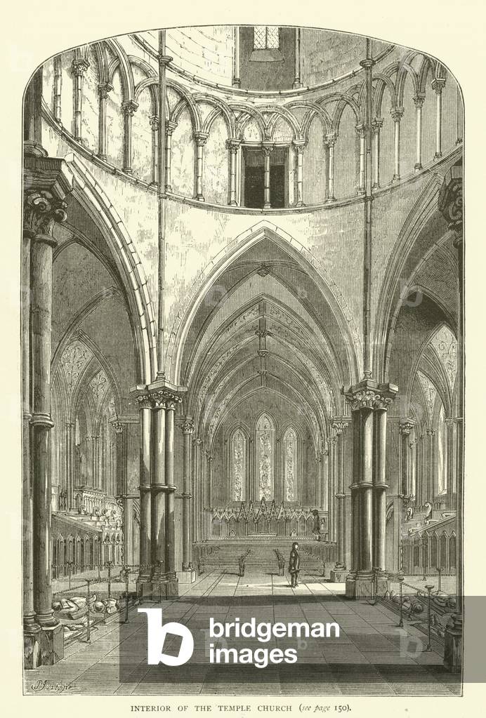 Interior of the Temple Church (engraving)