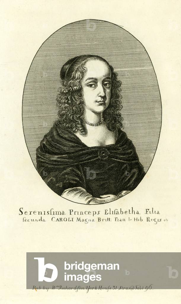 Elizabeth Stuart, second daughter of King Charles I (engraving)