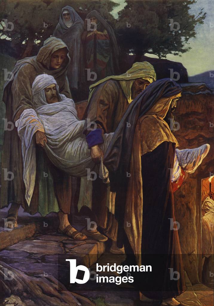 The Burial Of Jesus (colour litho)