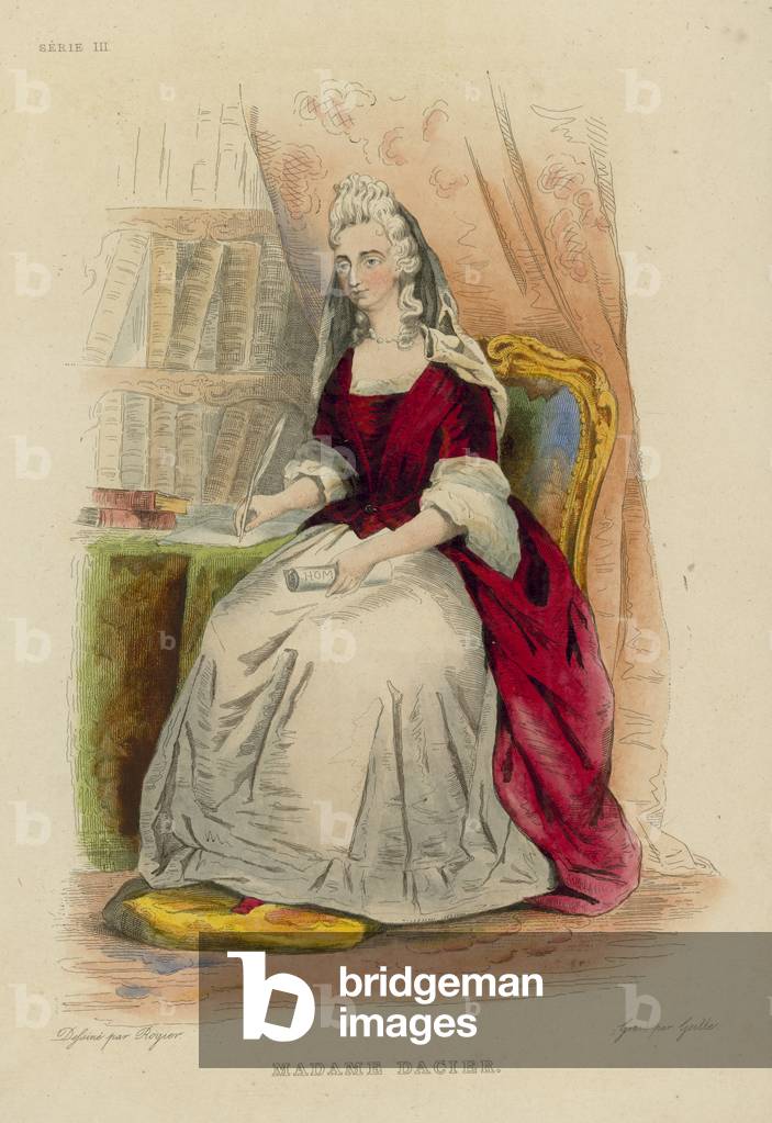 Madame Dacier (coloured engraving)