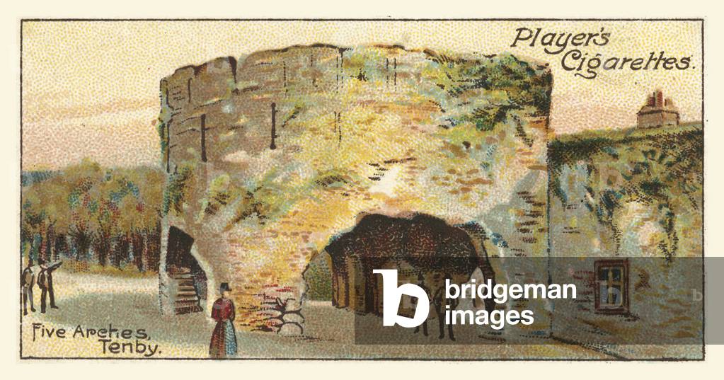 Five Arches, Tenby (chromolitho)