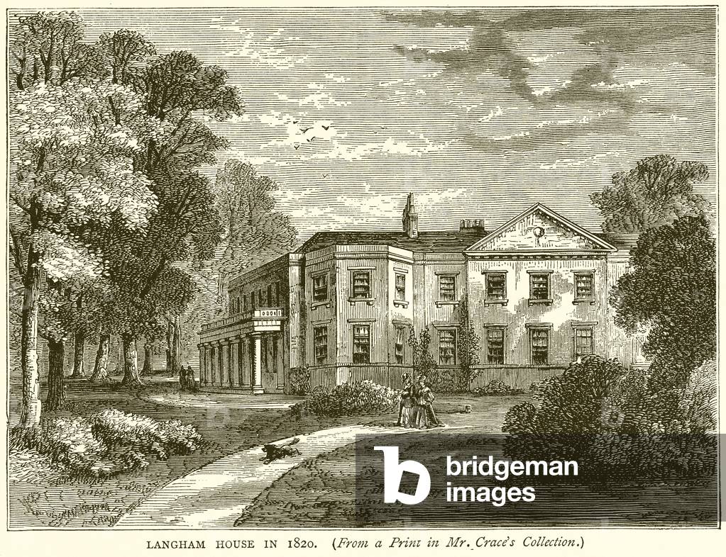Langham House in 1820 (engraving)