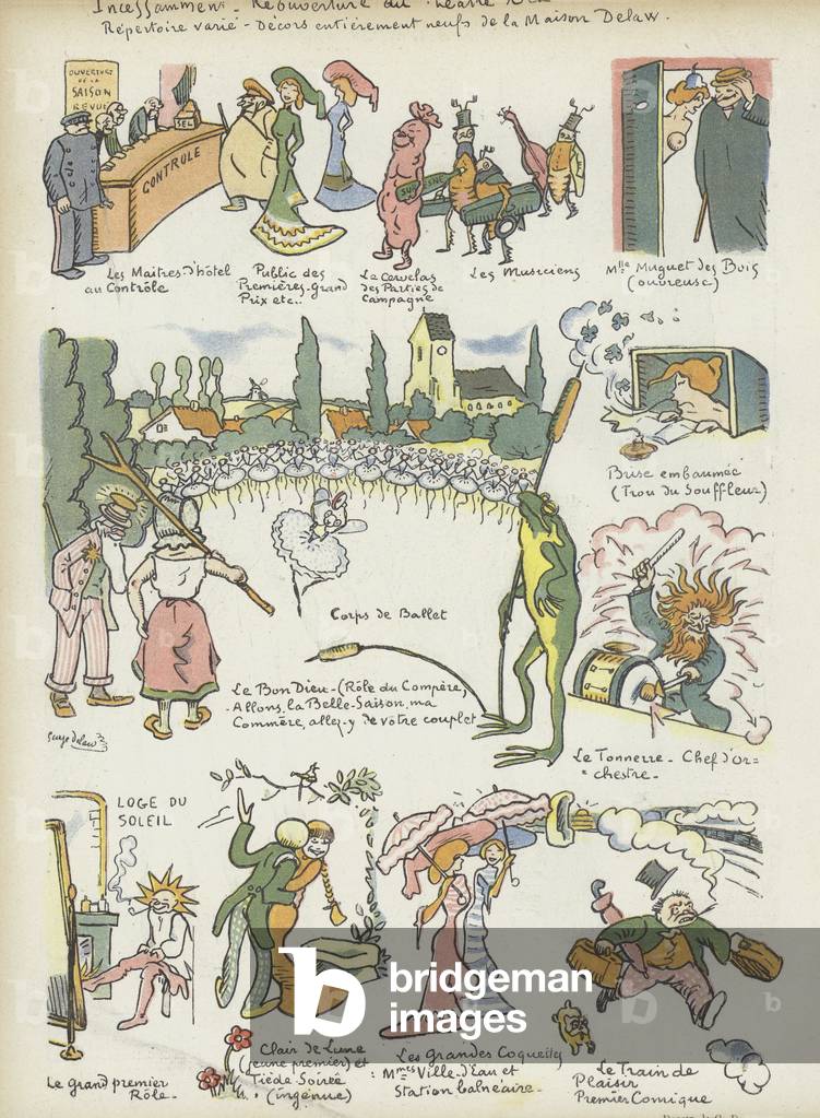 Illustration for Le Rire (colour litho)