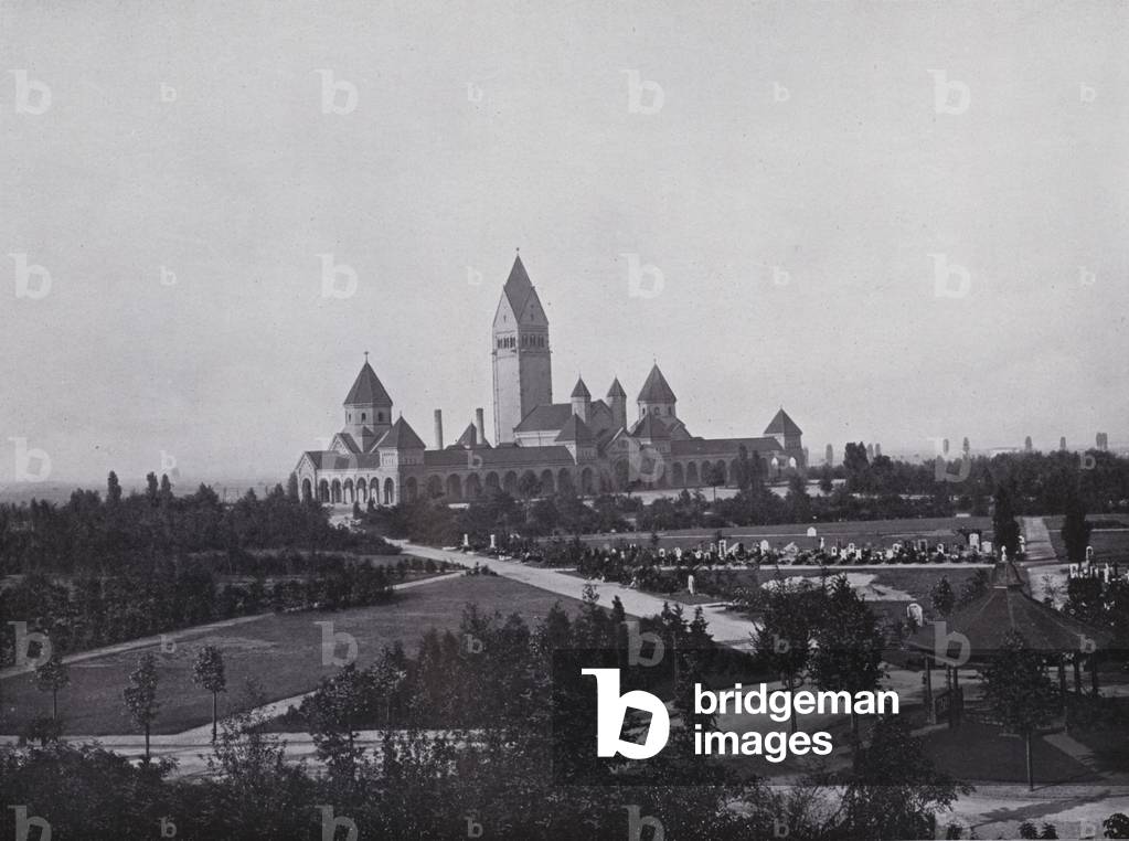 Leipzig: Krematorium (b/w photo)