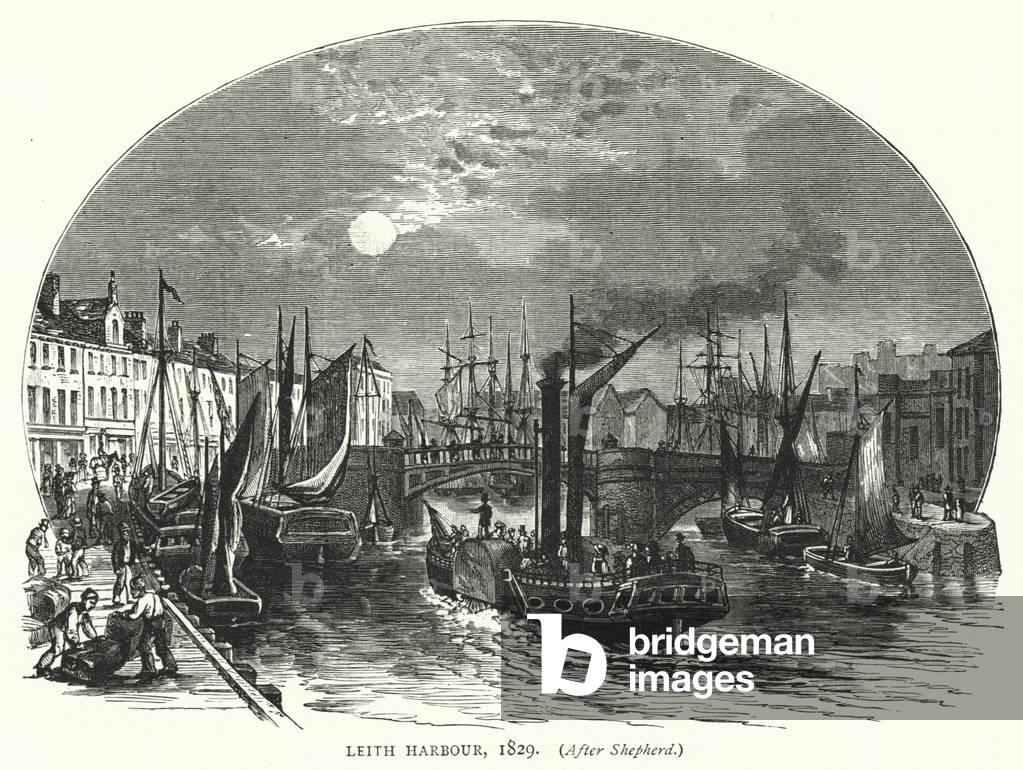 Leith Harbour, 1829 (engraving)