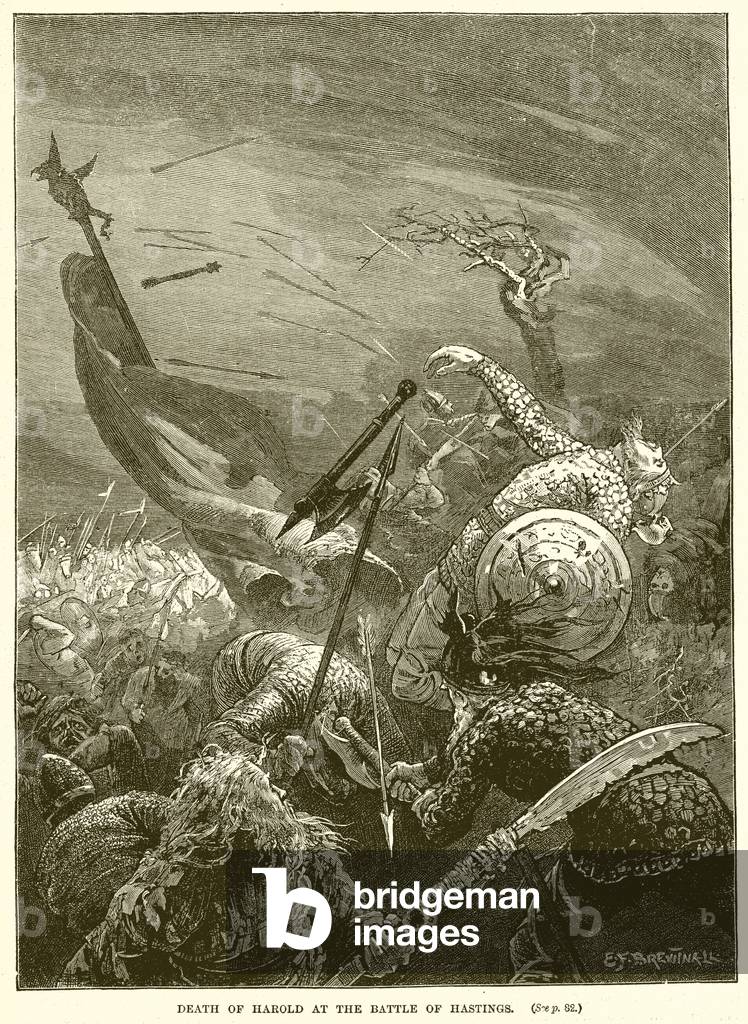 Death of Harold at the Battle of Hastings (engraving)