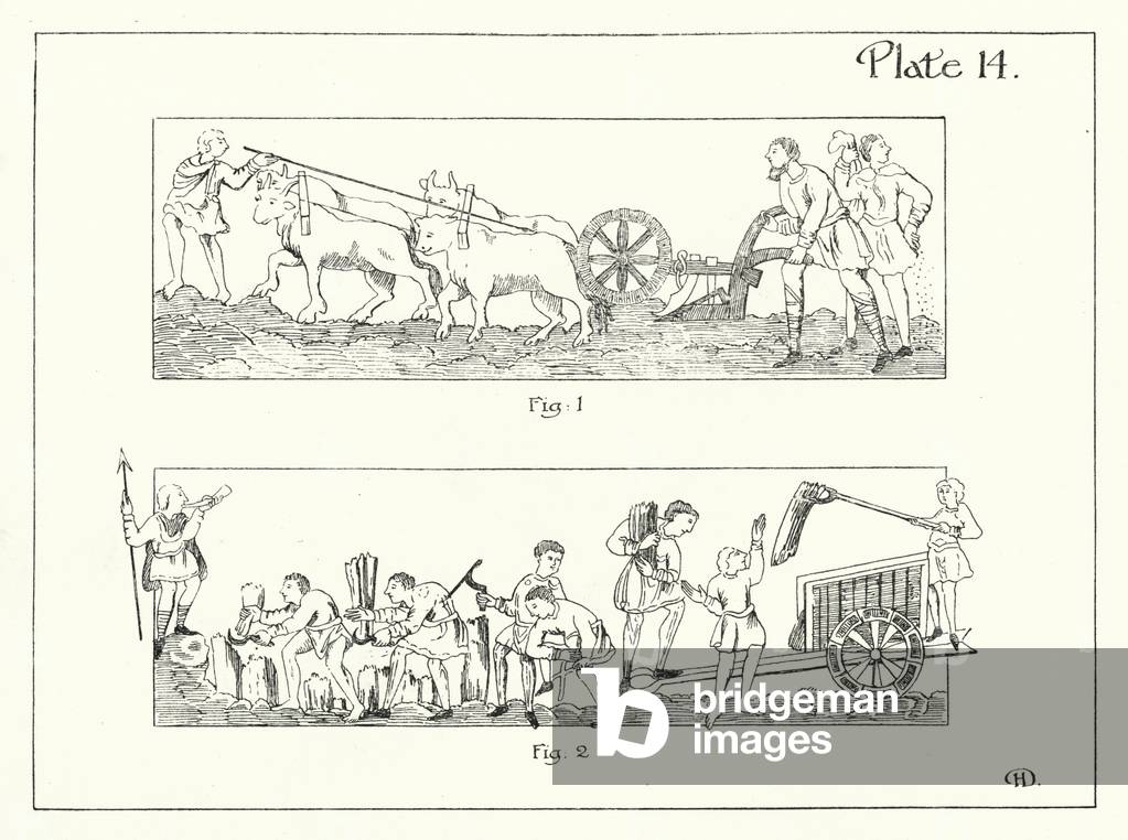 Saxon Farming (litho)