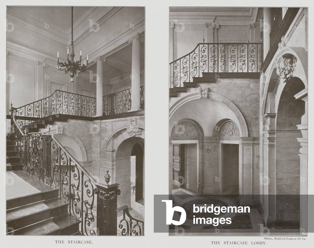 Heathcote, Ilkley, The Staircase, The Staircase Lobby (b/w photo)