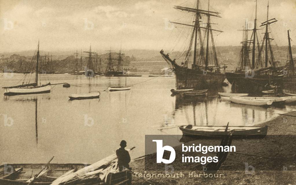 Teignmouth Harbour, Devon (b/w photo)