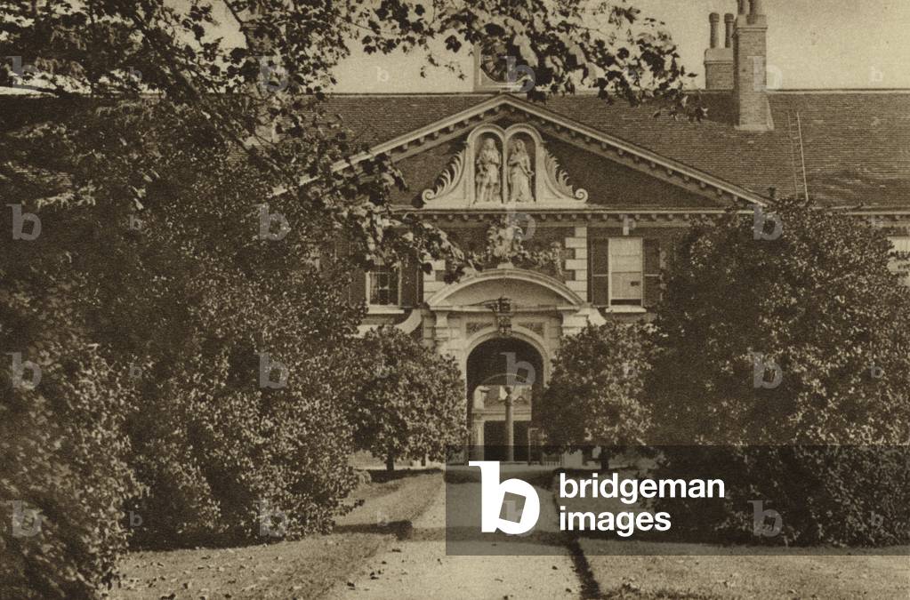 Morden College, Blackheath, founded in 1695 by the philanthropist Sir John Morden as a home for poor merchants (b/w photo)