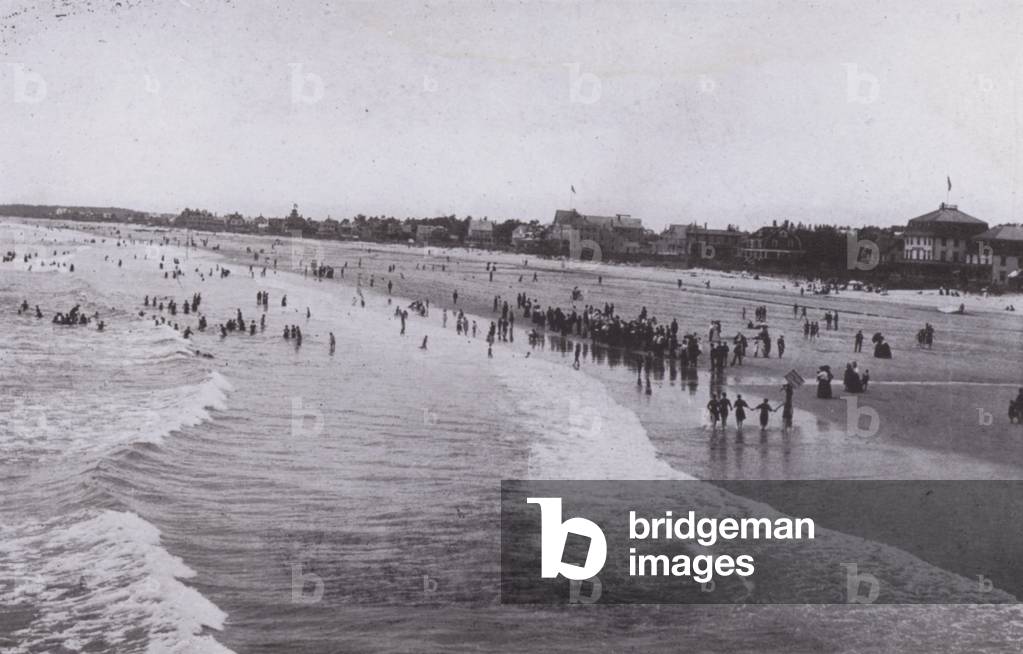 Old Orchard Beach, Maine: Old Orchard Beach (b/w photo)