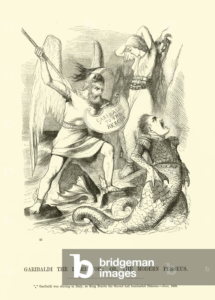 Garibaldi the Liberator; or the Modern Perseus (engraving)