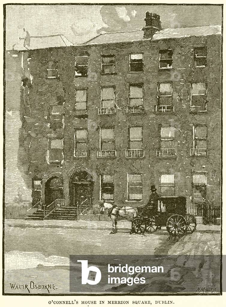 O'Connell's House in Merrion Square, Dublin (engraving)
