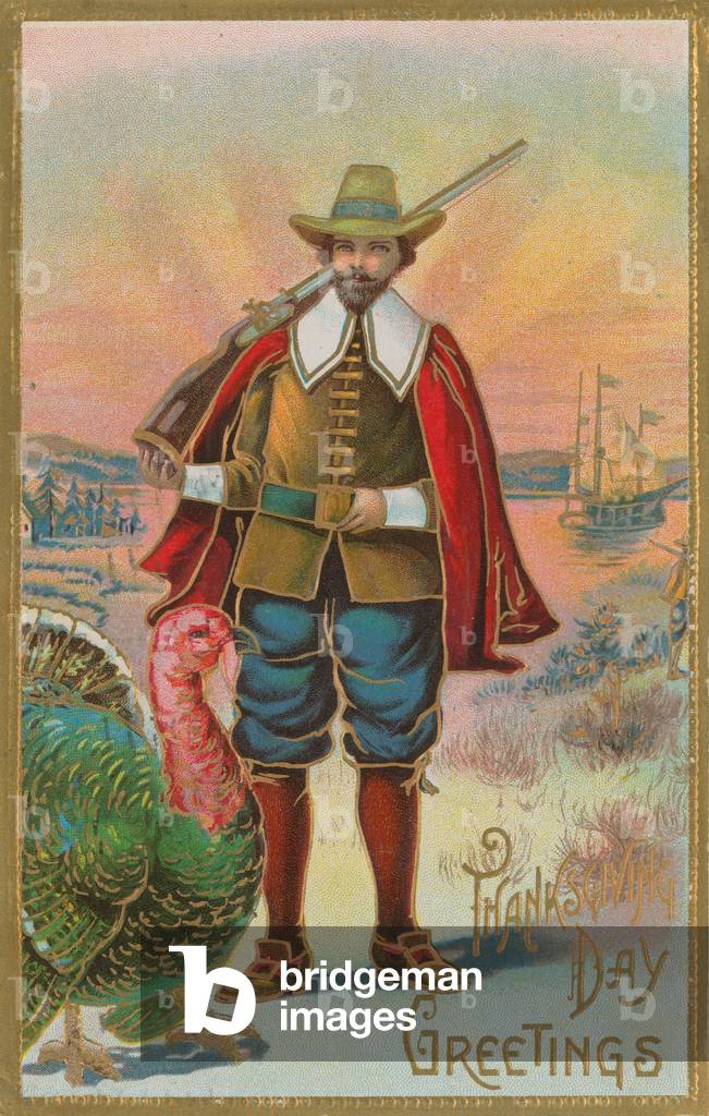 Thanksgiving Day Greetings (chromolitho)