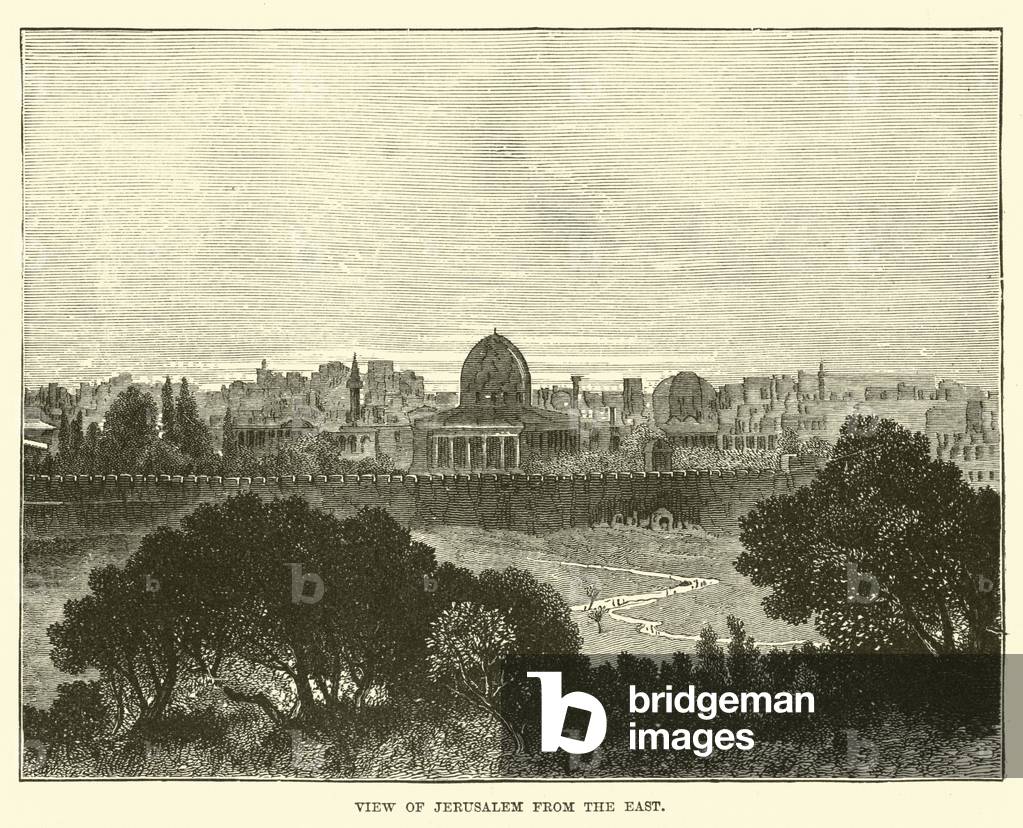 View of Jerusalem from the east (engraving)