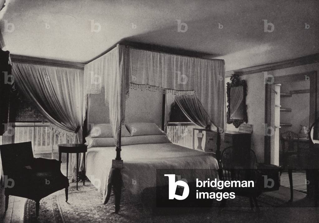 Mount Vernon: Washington's Room (b/w photo)