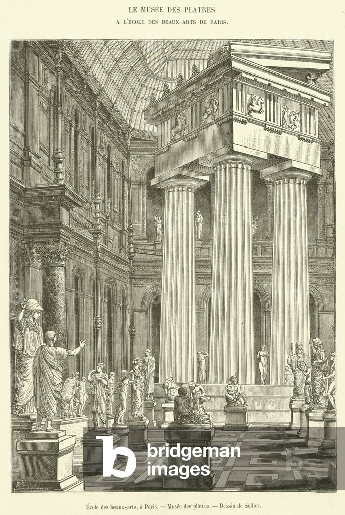 Ecole des beaux-arts, a Paris, Musee des platres (engraving)