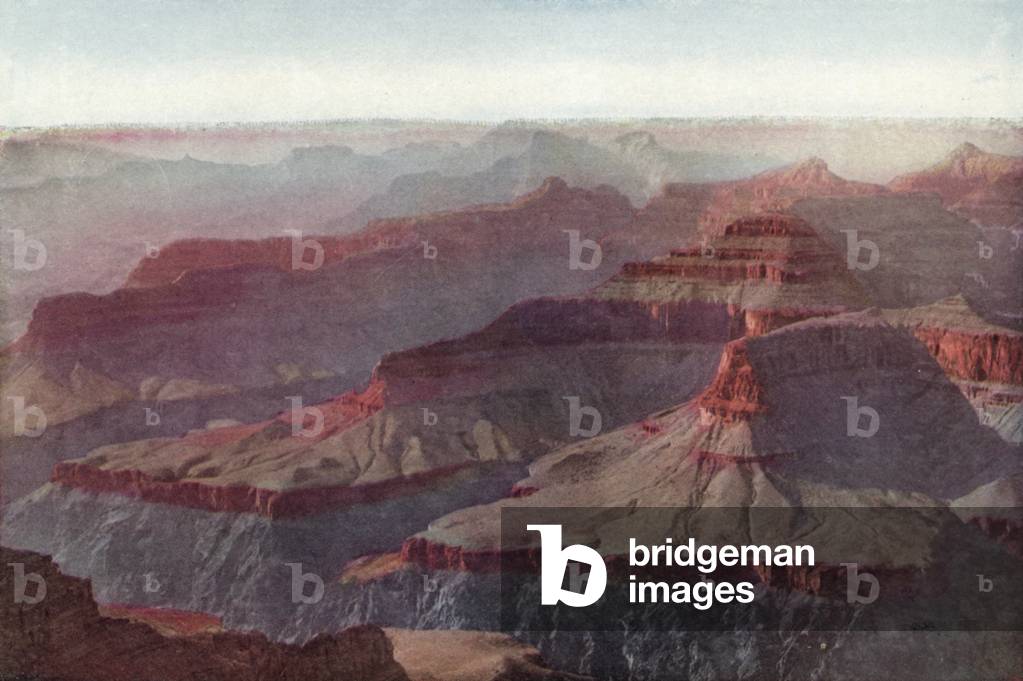 Grand Canyon, Arizona, Sunset from Hopi Point (coloured photo)