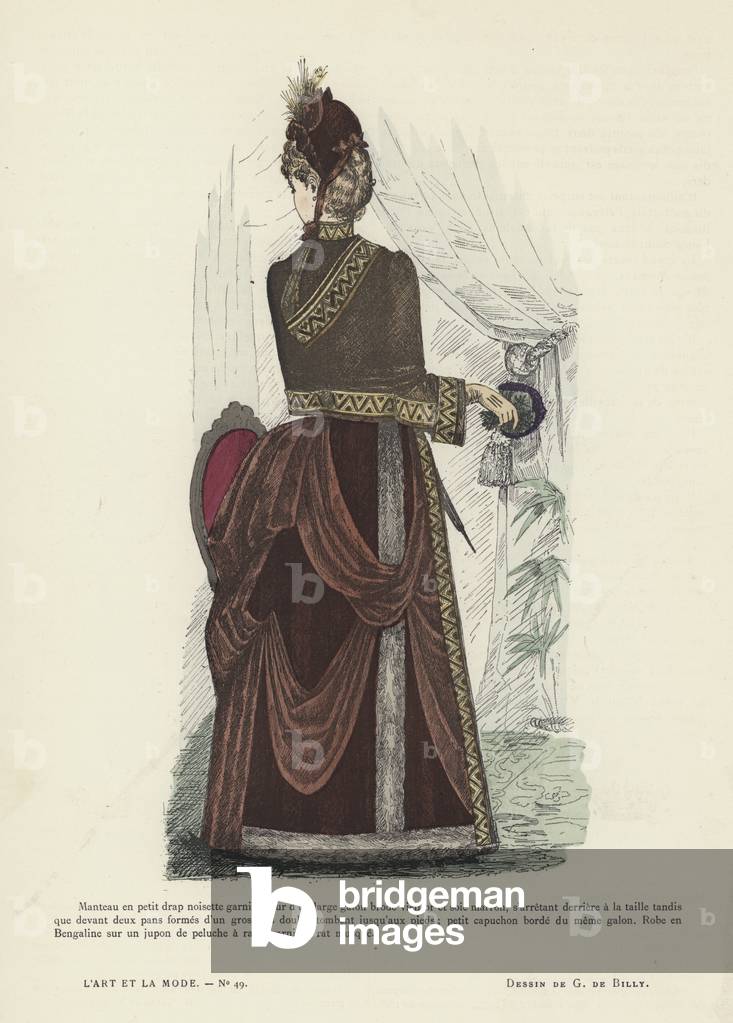 French fashion plate, 1885-86 (colour litho)