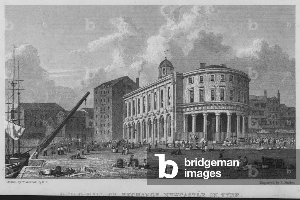 Guild-Hall or Exchange, Newcastle on Tyne (engraving)