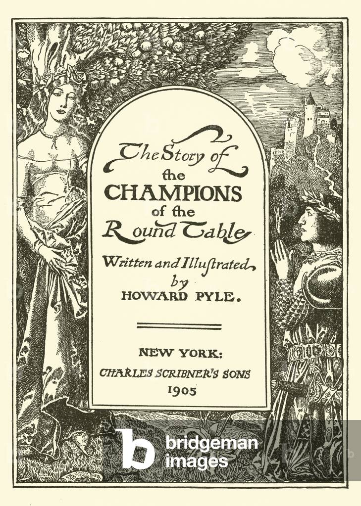Title page of The Story of The Champions of the Round Table (litho)
