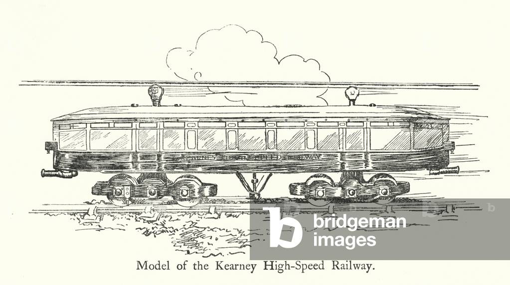 Model of the Kearney High-Speed Railway (litho)