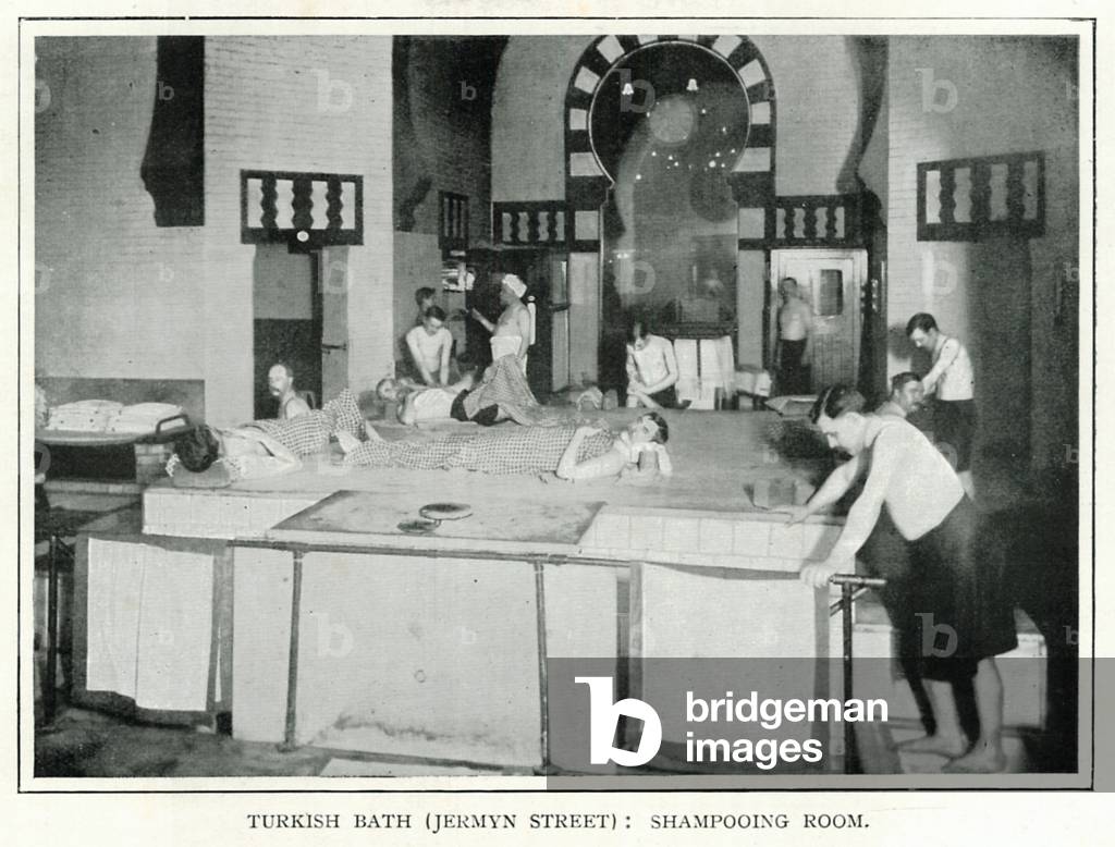 Turkish Bath (Jermyn Street): Shampooing Room (b/w photo)