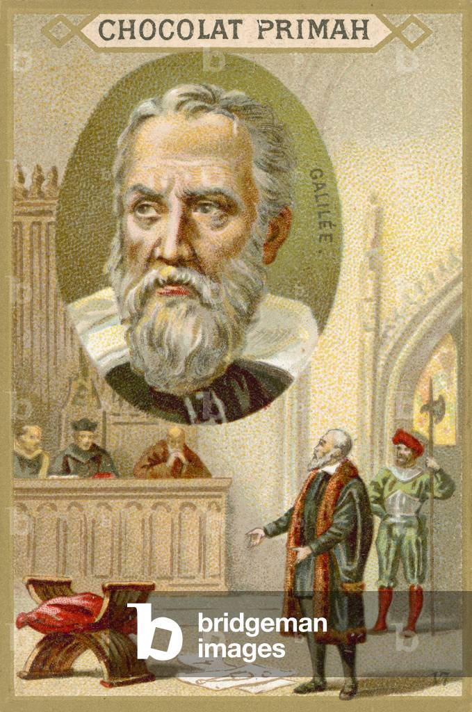 Galileo Galilei, Italian physicist, mathematician and astronomer (chromolitho)