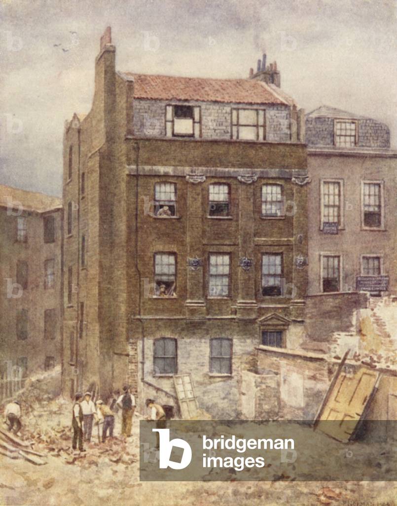 Portsmouth House, South-West Corner of Lincoln's Inn Fields, 1904 (colour litho)