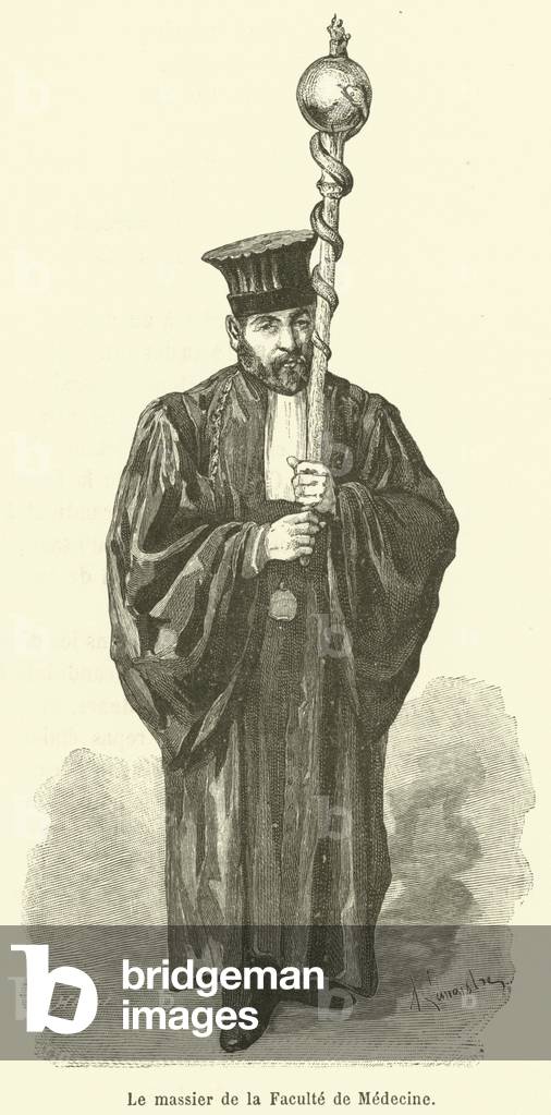Le massier de la Faculte de Medecine (engraving)