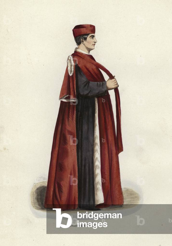 Senateur Venitien (coloured engraving)