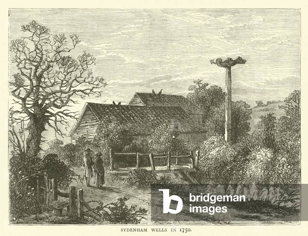 Sydenham Wells in 1750 (engraving)