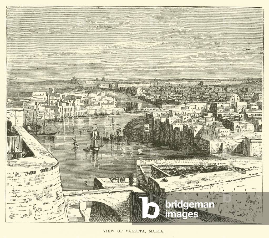 View of Valetta, Malta (engraving)