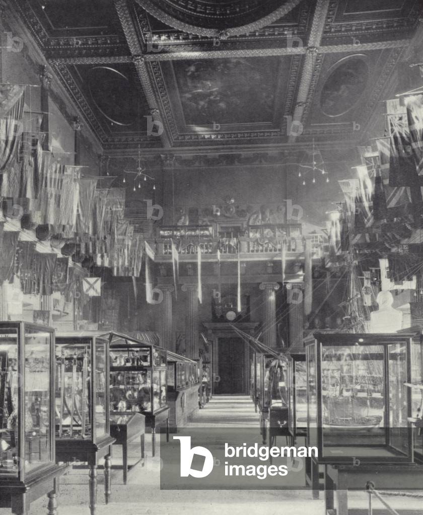 Westminster, the Banqueting House, Whitehall, 1619-1622, Interior of Upper Hall, looking North (b/w photo)