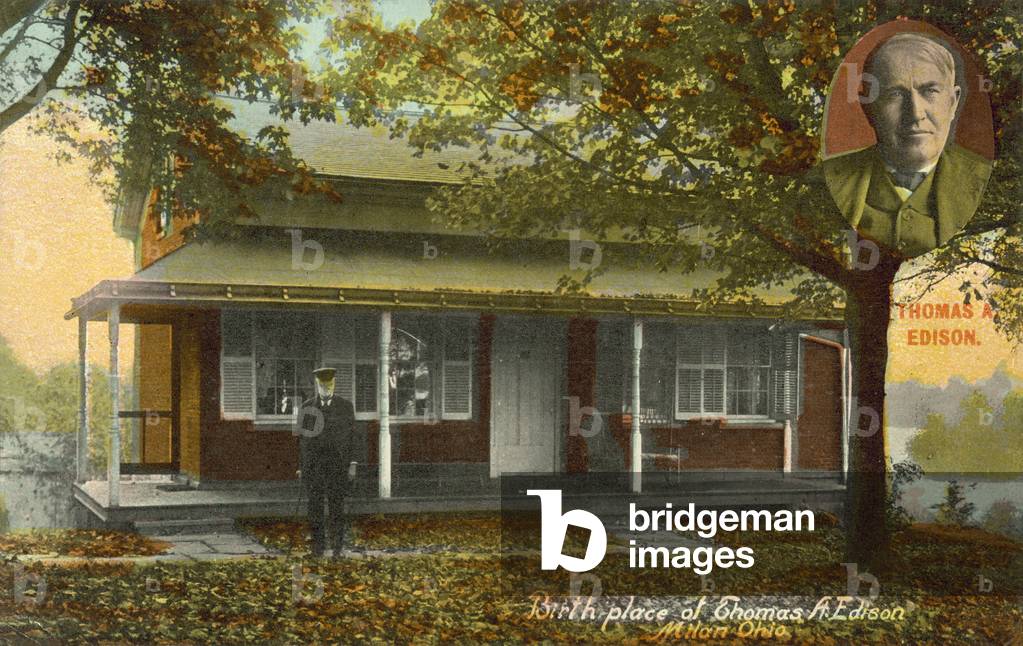 Birthplace of Thomas A Edison, Milan, Ohio (colour photo)