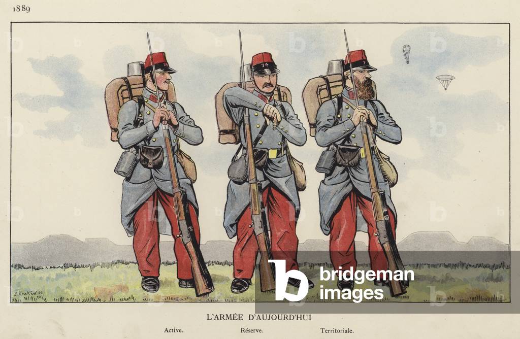 L'Armee D'Aujourd'hui, 1889 (colour litho)