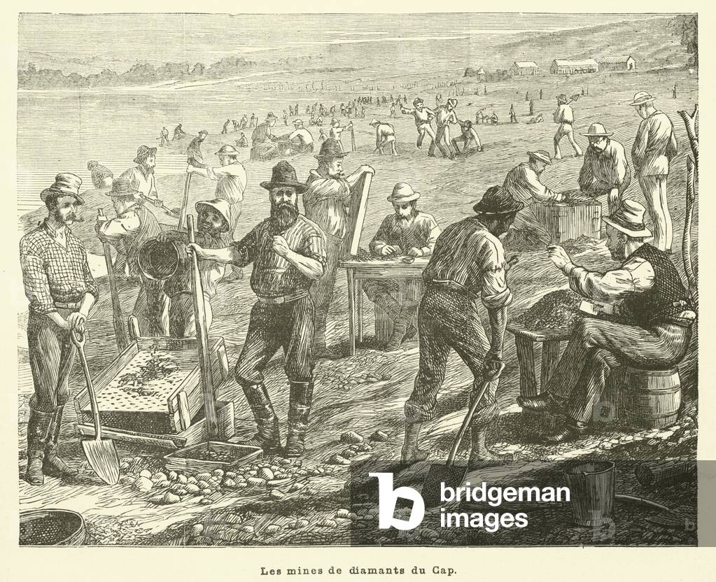Les mines de diamants du Cap (engraving)